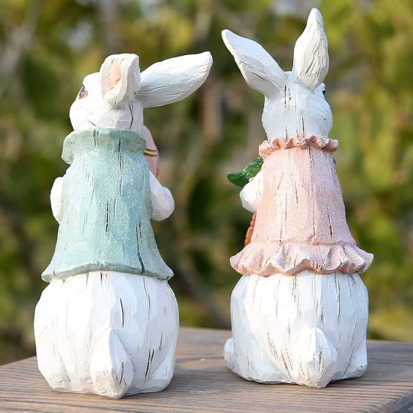 Påskhare Ornament Vårfönsterdekoration Kaninfigurer