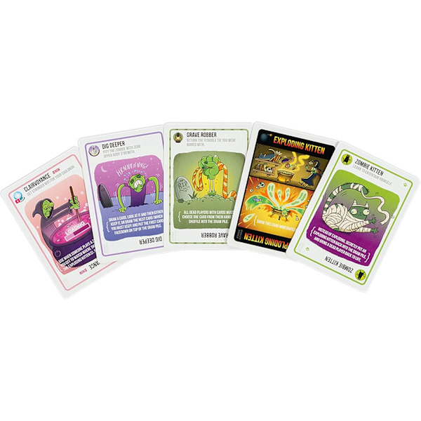 Exploding Kittens Zombie Kittens, Exploding Kittens -korttipeli aikuisille, teineille ja lapsille - Hauskoja perhepelejä