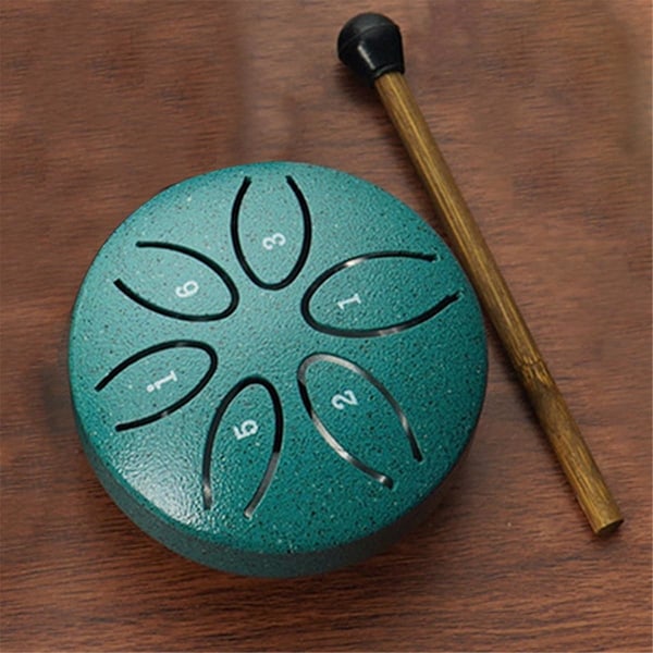 Mini Ethereal Trumma 3-tums 6-tons Stål Tongue Drum Handpan Trumma