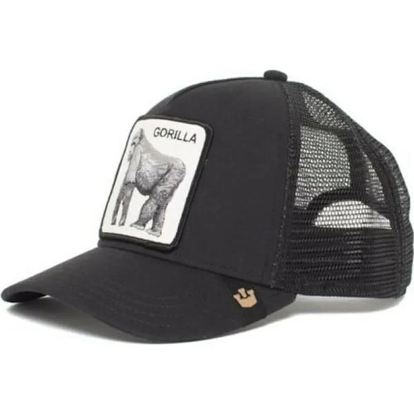 Eläinaiheinen baseball-lippis aurinkosuojalla, brodeerattu verkko-trucker-hattu, jossa on musta pantteri, kukko ja leijona 25