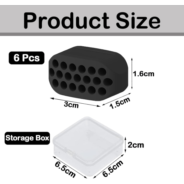 6-pack silikonkäktränare - Käkträningsboll för kvinnor och män - 3 träningsnivåer - Stärk och strama åt käkarna