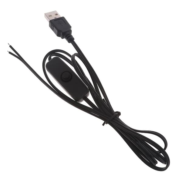 USB DIY Lodde Strømkabel Til 5V LED Lys Vifter Kameraer Med
