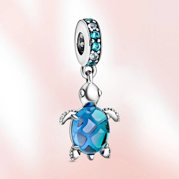 Ny Charm 925 Sterling Sølv Murloc Perle Krabbe Sort Perle Vedhæng Murano Skildpadde Passer Original Pandora Armbånd Kvinder Elsker Gave P32 P32