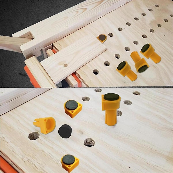 12 stk. Arbeidsbenk Peg Bremse Stopp Benkeklemme 19mm Dog Trearbeid