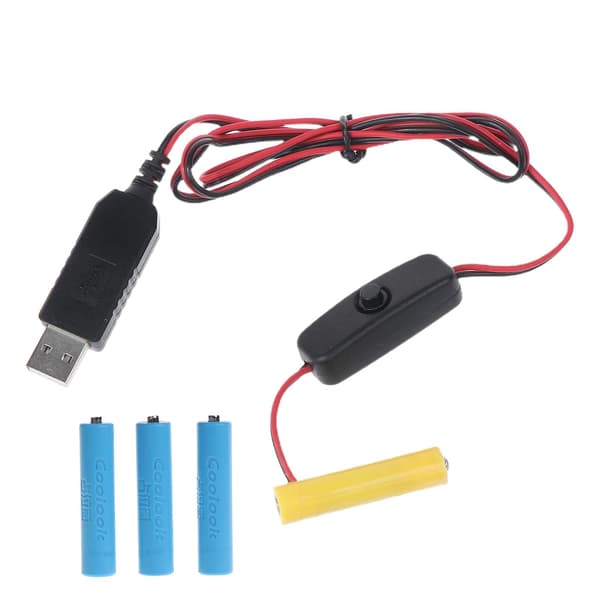 Aaa Batterieliminator USB Strömförsörjningskabel Ersätter 4x Aaa Bat