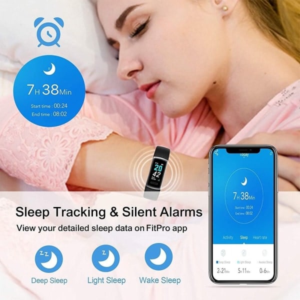 Smart Armbånd Intelligent Ur SORT sort black