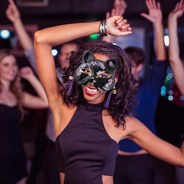 Halloween-eläinten kasvomaski Kettu Kissa Cosplay-asu Maskipääpanta Karnevaali naamiaisiin Party-tarvikkeet