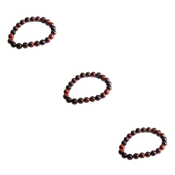 1/2/3/5 Natursteinperler - Lett å bruke Tigerøye Armbånd Rød Tigerøye 10MM 3STK Red Tiger Eye10MM 3PCS