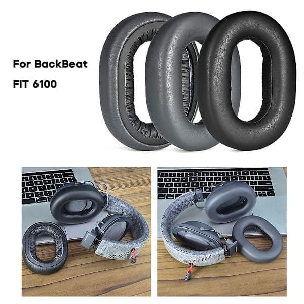 Øreputer i memory foam for Backbeat Fit 6100 headset forbedrer lydopplevelsen, Svart