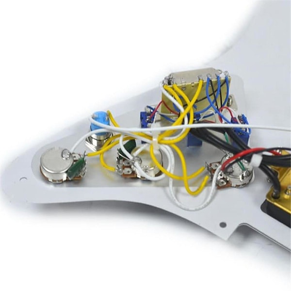 Hvid 3-lags Elektrisk Guitar Humbucker Venstrehånds Plekterbeskytter Plekter