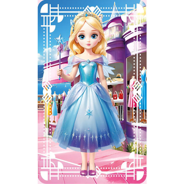 Magneettiset prinsessapukeutumisnuket, magneettinen pukeutumisleikkisetti, leikki- ja matkalelu, tyttöjen asut, kaunis prinsessaleikkisetti Lontoo London