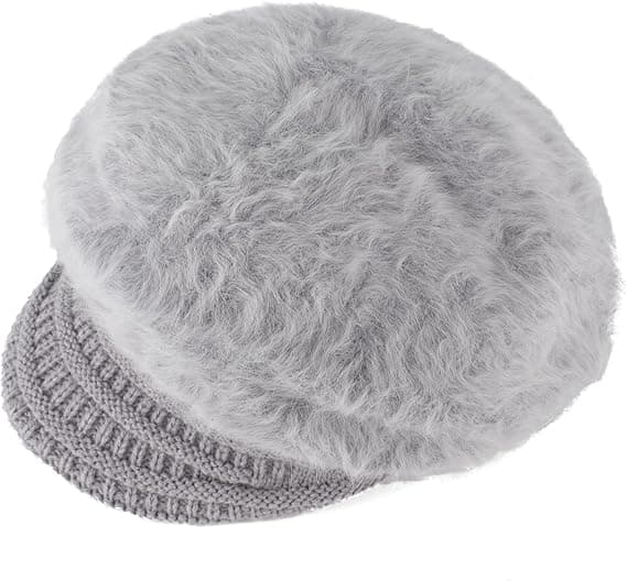 Baker Boy-hatt for kvinner, varm vinterberet med brem, flat ullcaps for damer
