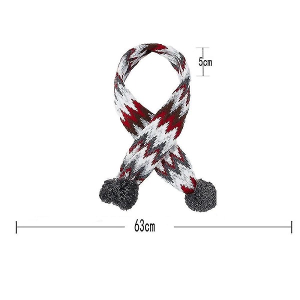 Dog Christmas Scarf - Dog Knit Scarf - Varm Pet Winter Scarf D