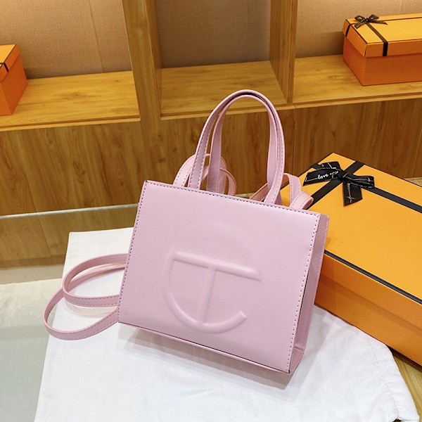 Axelväska Dam Retro Casual Mode Liten 20cm-rosa pink