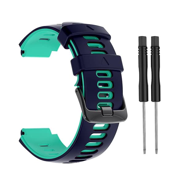Armband Stålspänne Silikonrem För Garmin-forerunner 735xt