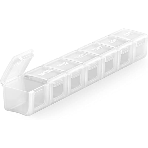 Extra Stor Veckovis Pillerdosa - Daglig Pillerlåda (Vit)