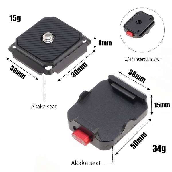 För Arca Snabbkopplingsplatta Bas Klämhållare DSLR Kamera Stabi