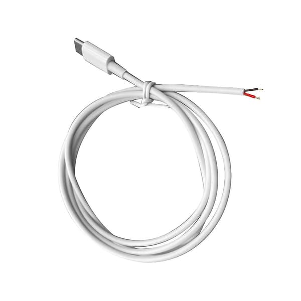 USB C Pigtail 2 Ledere Kabel DIY Strømkabel For LED Lys Rutere
