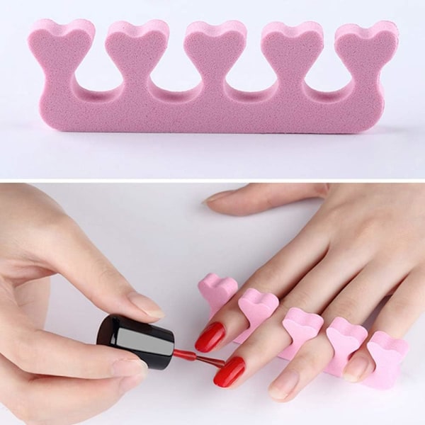 20 st mjuka skumgummisvampar tåseparatorer fingerdelare mjuk svamp fingerdelare distanshållare nagelkonst manikyr pedikyrverktyg