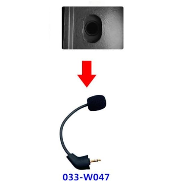 033-W047 Mikrofon (Oval Jack) för Nya Hyper X, Cloud Ⅱ Brusreducerande Gaming Headset