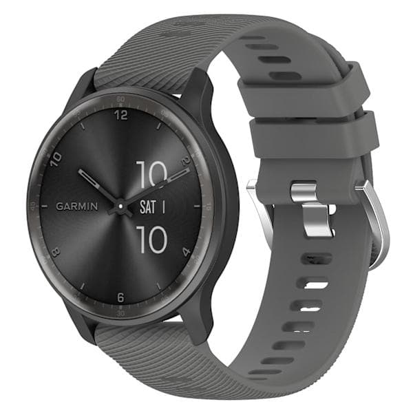 Silikoniranneke Garmin Venu -kellolle, tummanharmaa