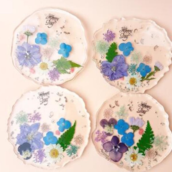 Kristall Epoxiharts Underlägg Brickformar Set Agat Geode Underlägg R
