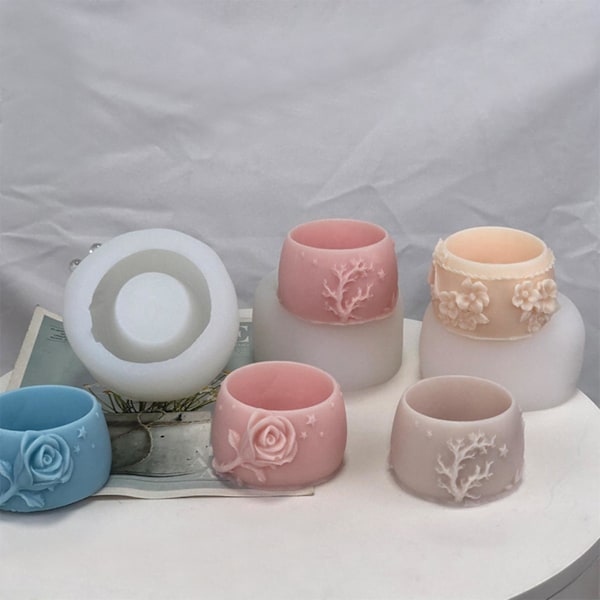 Ornament Form Sukkulent Blomsterpotte Silikoneform Spejl Resin St