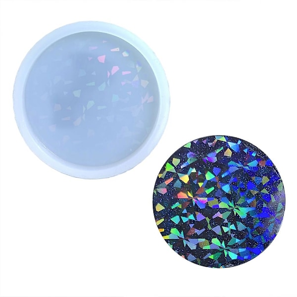 Underlägg Silikon Resin Form Rund Underlägg Form Holografisk Epoxi