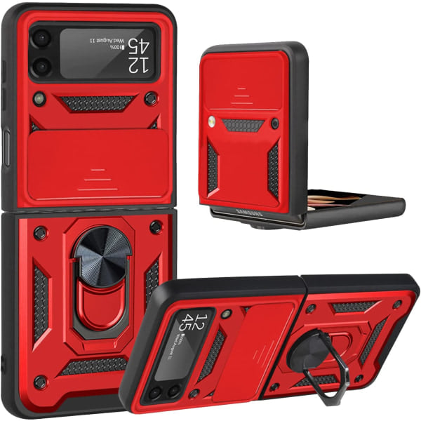 Yhteensopiva Samsung Galaxy Z Flip 3 -kotelon kanssa, punainen