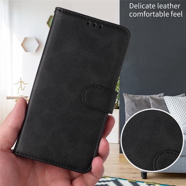 iPhone 17 PU læderpung etui - Flere farver Sort