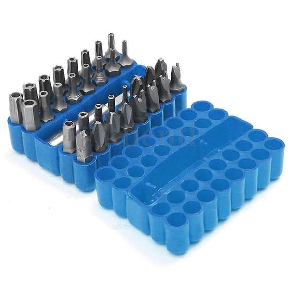 Säkerhetsbits 33 delars set Manipuleringssäkra Torx Spärrskruvmejsel Sta
