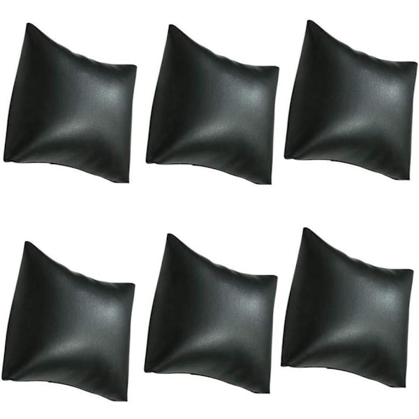 6 st svart PU-läder armband klockkudde armband kuddar kudde smycken arrangör hållare smycken displayer stativ show