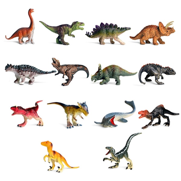Miniatyr Dinosaurie Djur Statisk Modell Bil Dekor Klassrum