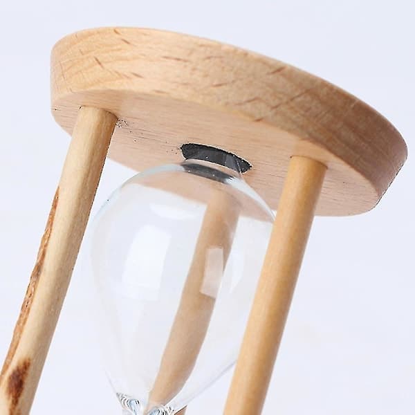 Minut Sand Timer - Rundt Glas Timeglas i Træ