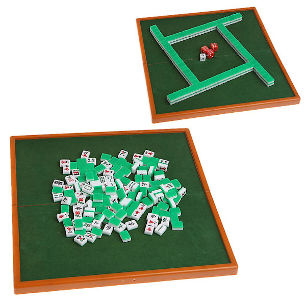 Bärbart Mini 144 Mahjong Set Mah Jong Bord Traditionellt Spel Tr