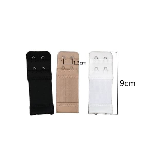 BH-förlängare Dubbla hyskor Vit/Svart/Beige 3-pack