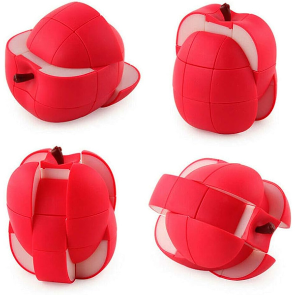 3D Fruktkub 3×3 Apple Magic Speed Cube Barns Utbildande Leksaker Pusselkub Hjärngympa Apple