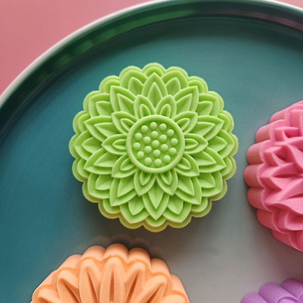 Månkaksform i Blomform 150g Gör-det-själv Handpressad Fondant Måne