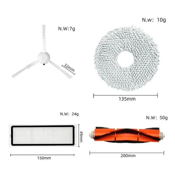 Til Robotstøvsuger X10+ Plus B101gl Hoved Sidebørste Moppeklud Hepa