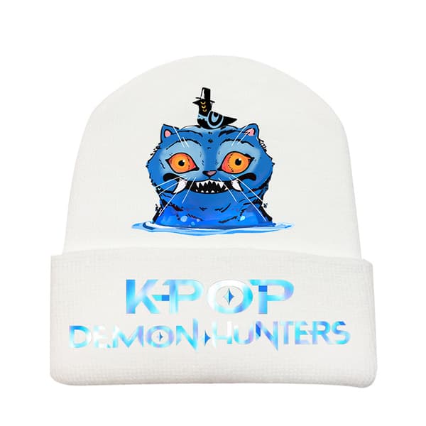 KPOP Demon Hunter Tjocka Varma Öronmuffar Hatt Herr Vinter Ridning Stickad Hatt grå grey