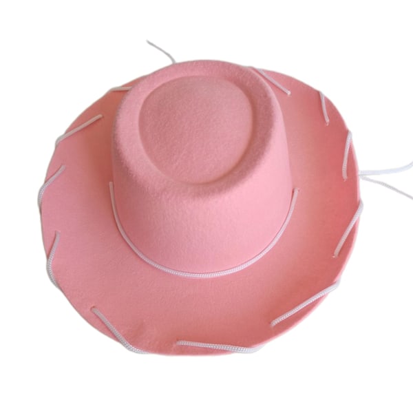 Hipster Western Cowboyhatt Bredbremmet Filthatt String Jazzhatt Fo