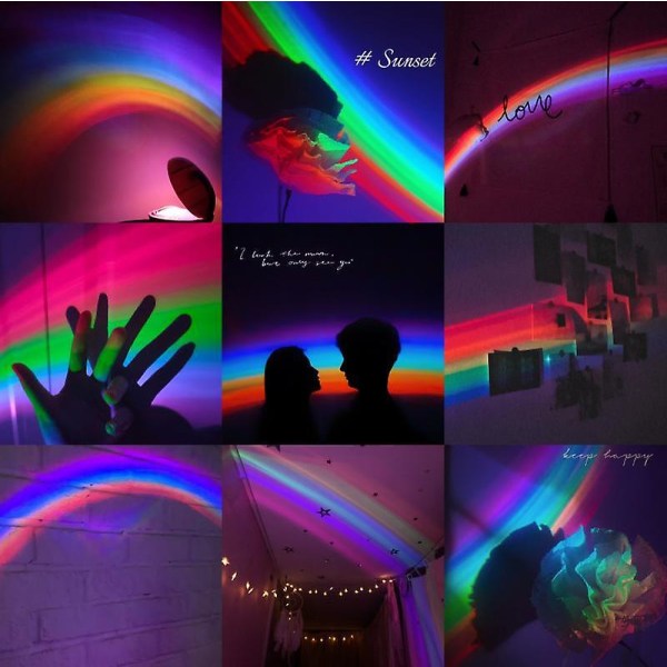 Rainbow Projector Led Light Reflection - Rainbow In My Room - Barnpresent till barn1stvit