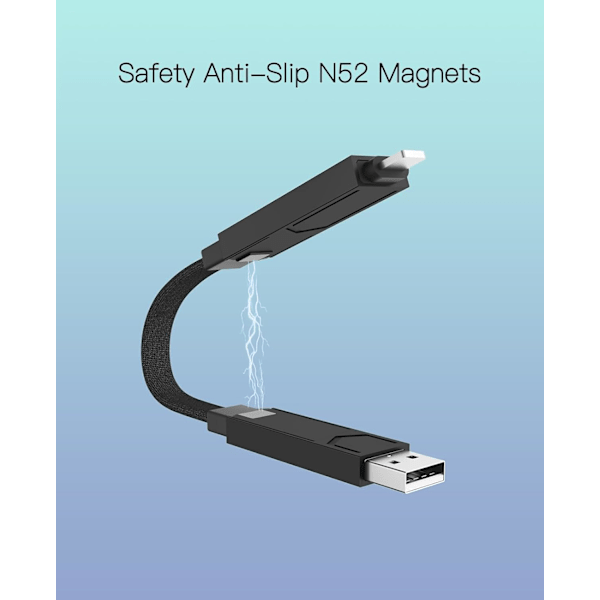 4-i-1 PD65W Datakabel Multi USB Laddningskabel: Kort EDC-kabel för Lightning, Typ C och A Röd Red