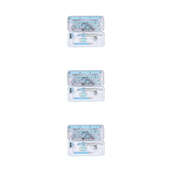 1/3 Matematik Geometri Kit 8 delar Studenttillbehör Gradtalsskiva för 3 set 3Set