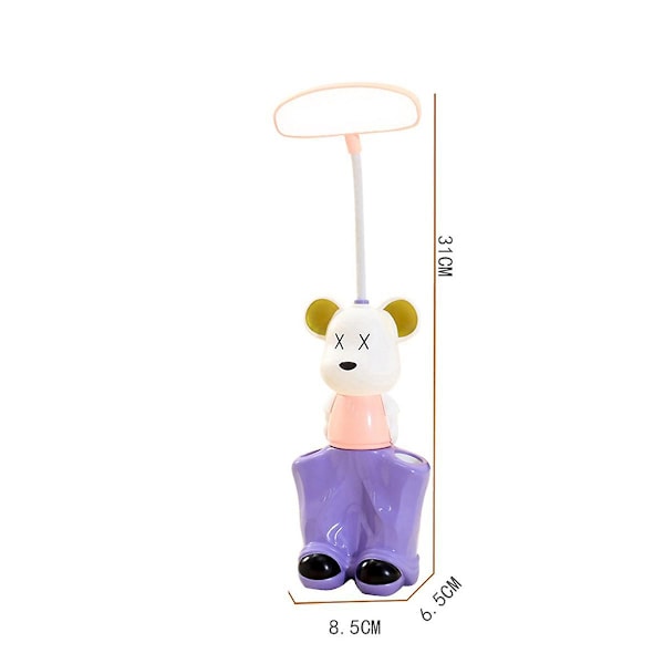 USB Lærings Sovesal Soverom Nattbords Leselampe LED D