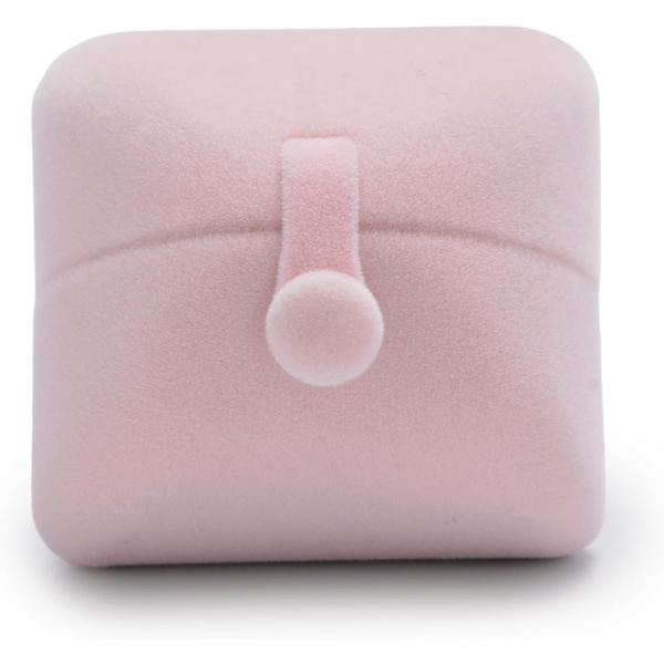 Velvet Ringæske Pink Ring Gaveæske Ring Opbevaringsetui til Frieri Jubilæum Forlovelse Bryllup Jul
