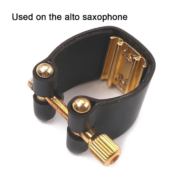 Til Altsax Saxofon Ligatur Tilbehør Sort Kompakt Fastgørelse