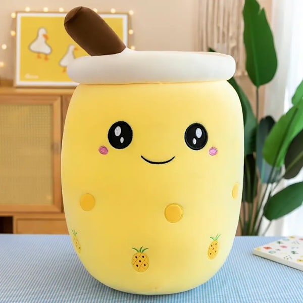 Mini Kawaii Plushies Bubble Tea Söt Squishy Kudde Mjuk Liten Milk Tea Fylld Djur