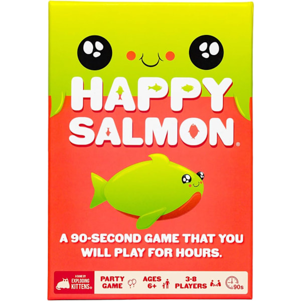 Exploding Kittens Happy Salmon av Exploding Kittens - Kortspel för Vuxna Tonåringar och Barn - Roliga Familjespel