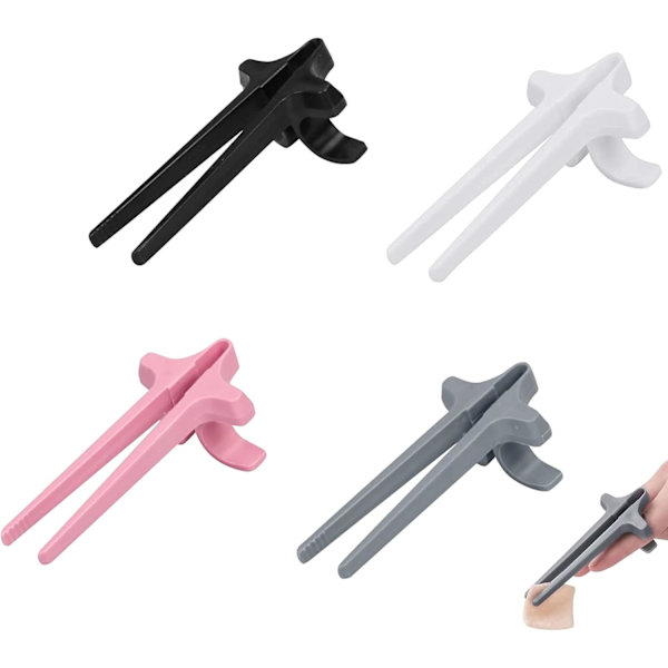 4 stk. Fingerpinner, Plast Fingerpinner, Snackpinner Gjenbrukbare Pinsett Tenger Matklyper for Gamere Hjemme Gadgets